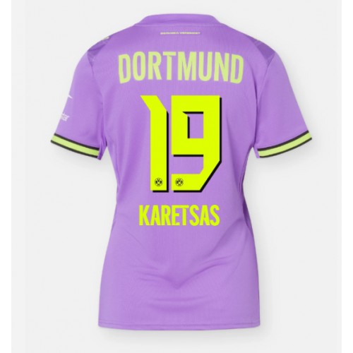 Borussia Dortmund Konstantinos Karetsas #19 Kolmaspaita Naiset 2026-27 Lyhythihainen
